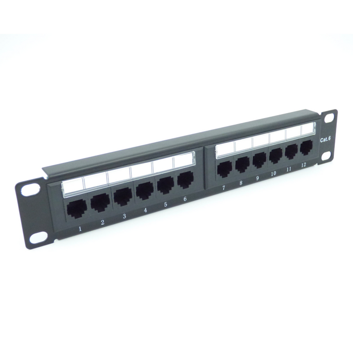 All-Rack 12 Port CAT6 Patch Panel for Soho Cabinet (PNL12ABCAT6)