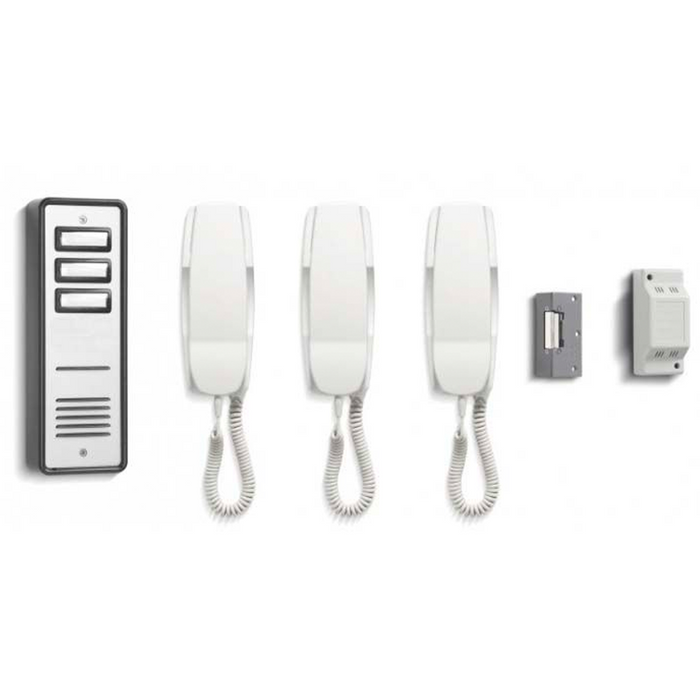 Bell 3 Button Audio Door Entry Kit with Door Release (BELL-903)