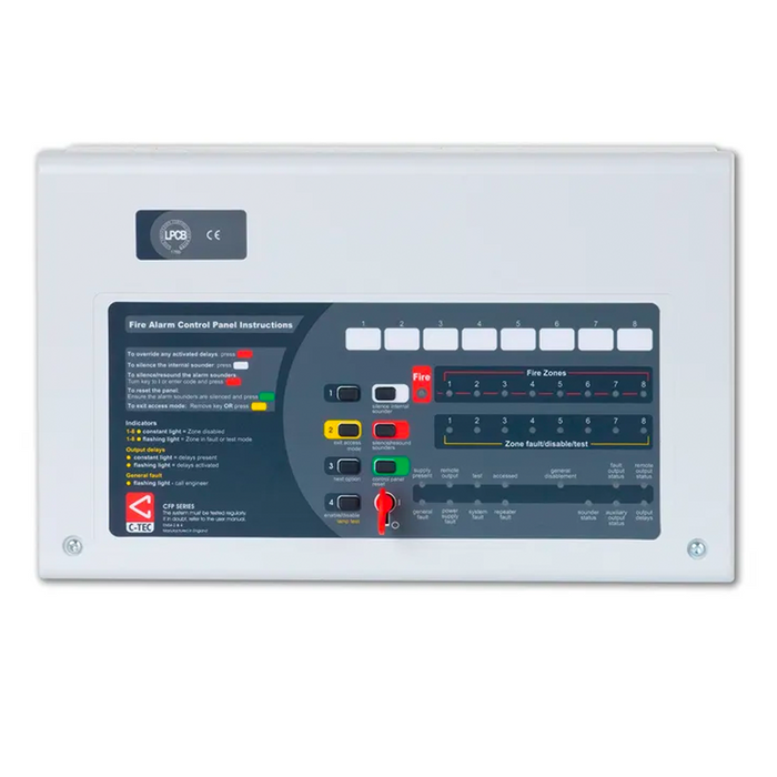 C-TEC CFP Alarmsense Two Wire 8 Zone Fire Panel (CFP708-2)
