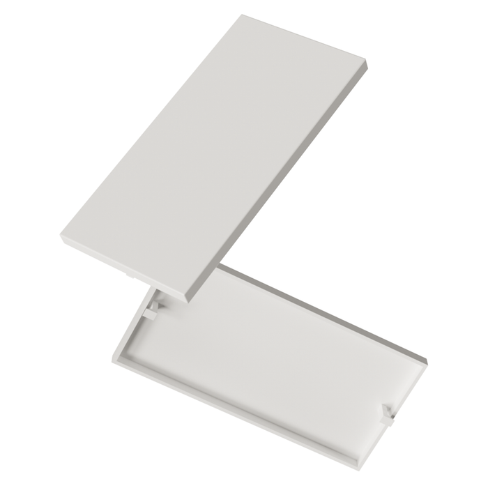 DTECH Half Blank Plates 25X50mm - Pack of 10 (DTE-MCHB-WT)