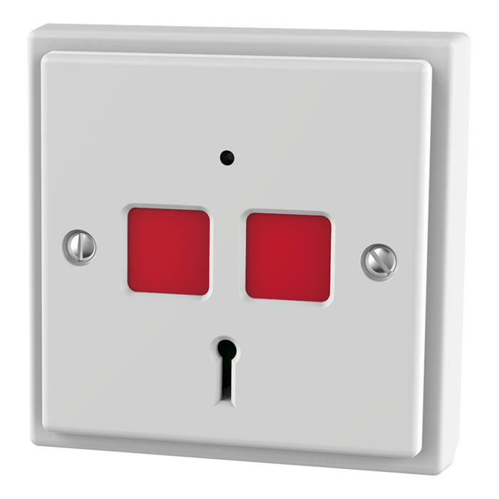 CQR Flush Electronic Panic Button - White (EPA/STD/WH)