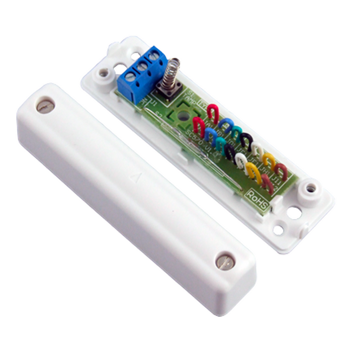 CQR Surface Grade 3 Large Magnetic Door Contact with Tamper & Resistors – White (SC570/WH/MD/MULTI/G3/EN)