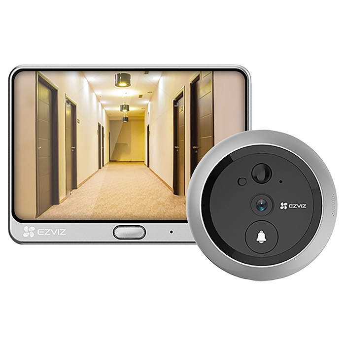 EZVIZ Wireless WIFI 2MP Battery Peephole Doorbell Camera Kit with Monitor (DP2)