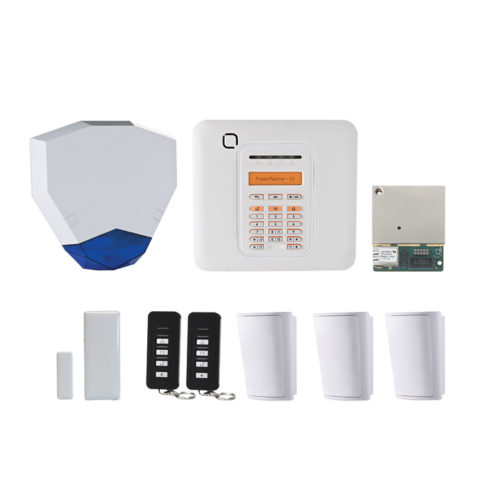 Visonic PG2 PowerMaster 10 3PIR IP PowerLink HEX Wireless Alarm Kit (PM10-HEX-3PIR-KIT-IP)