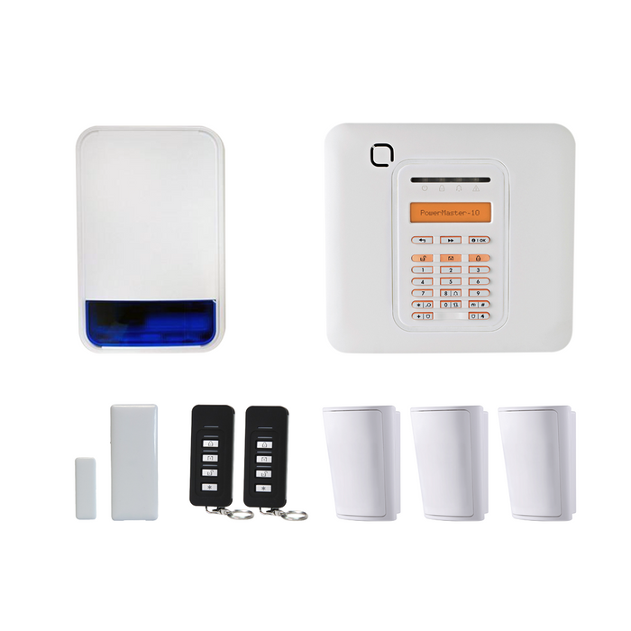 Visonic PG2 PowerMaster 10 3PIR Standard Wireless Alarm Kit (PM10-BELL-3PIR-KIT)