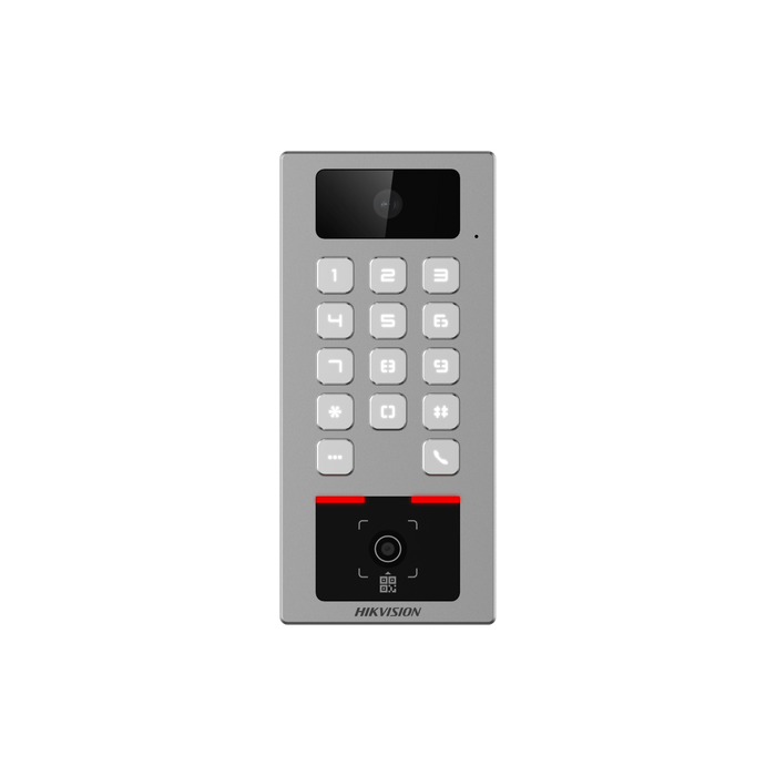 Hikvision IP Intercom/Keypad/Prox/QR Terminal (PoE) - HC-Teams-(HIK-DS-K1T502DBWX-CQRE1)