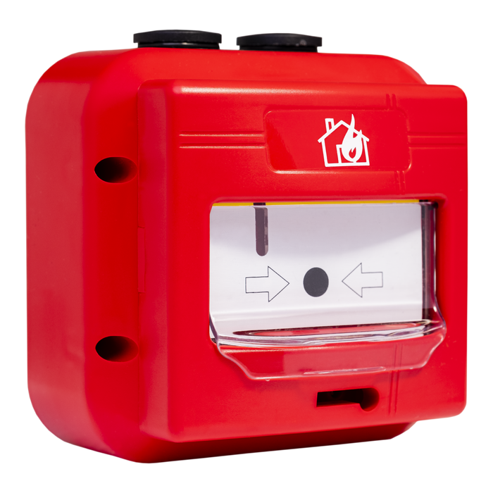 Global Fire GFE Addressable Manual Call Point with Isolator IP67 & Cover – (GFE-MCPE-AI-IP67)