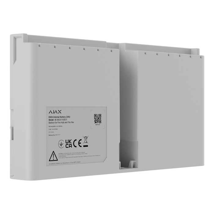Ajax EN54 24hr Internal Battery for Fire Hub/Rex - White (AJA-127876)