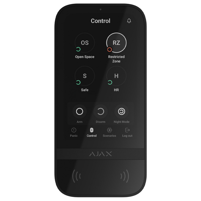 Ajax Keypad TouchScreen Wireless Arming Station - Black (AJA-58466)