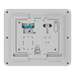 Ajax EN54 wireless touchscreen fire alarm hub in white, rear view