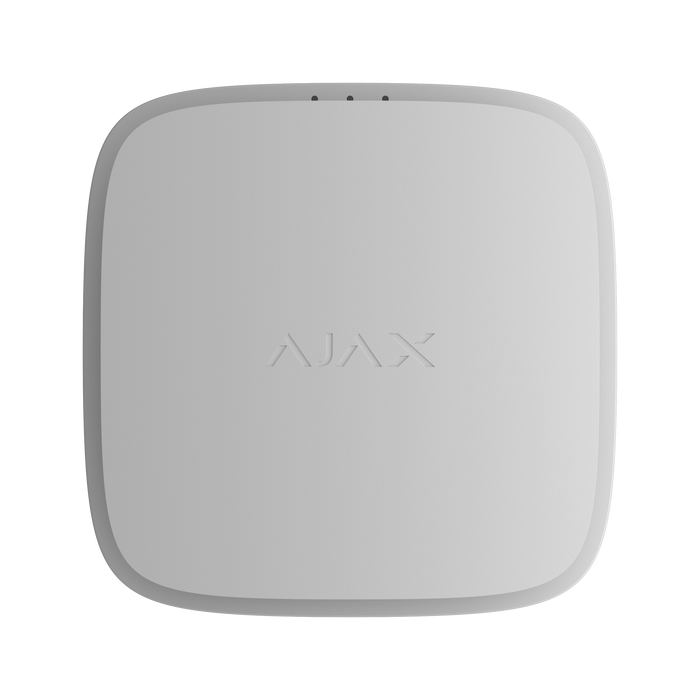 Ajax EN54 FireProtect wireless smoke detector in white, front view