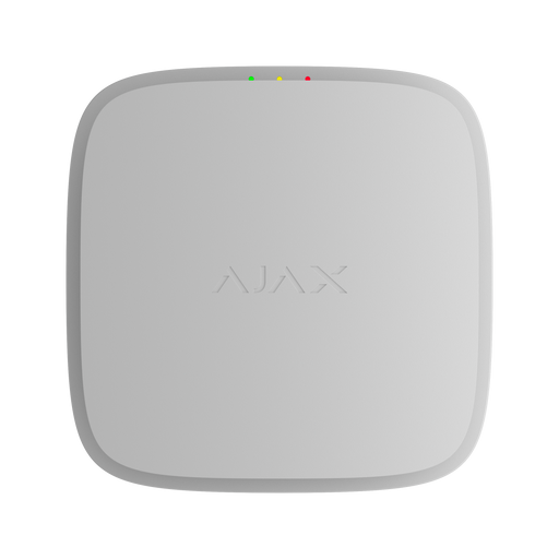 Ajax EN54 FireProtect combined smoke detector and sounder in white, front view
