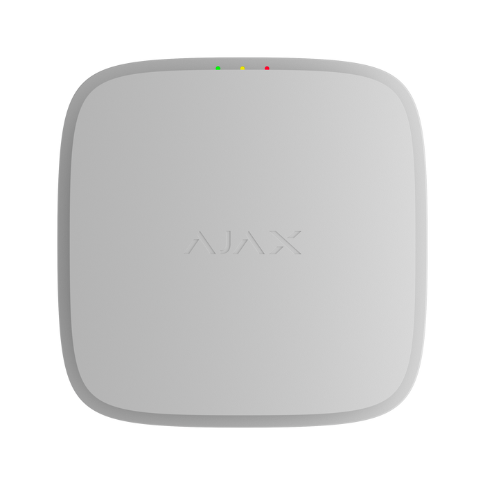 Ajax EN54 FireProtect combined smoke detector and sounder in white, front view