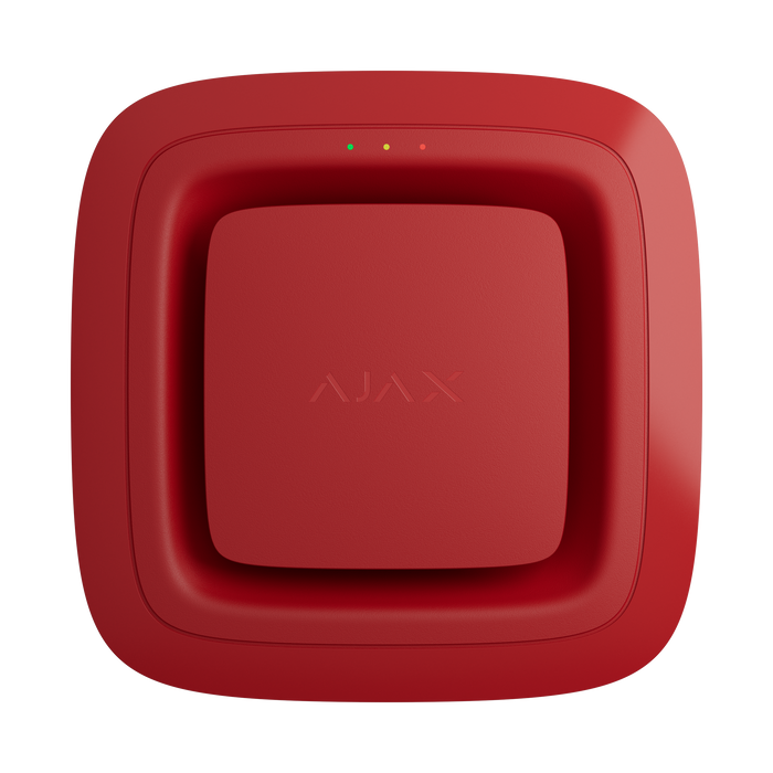 Ajax EN54 FireProtect wireless fire alarm sounder in red, front view
