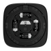 Ajax EN54 FireProtect wireless sounder with VAD visual alarm device beacon in black, battery compartment view