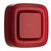 Ajax EN54 FireProtect wireless sounder with VAD visual alarm device beacon in red, front angled view