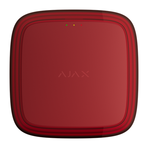 Ajax EN54 FireProtect wireless VAD visual alarm device beacon in red, front view