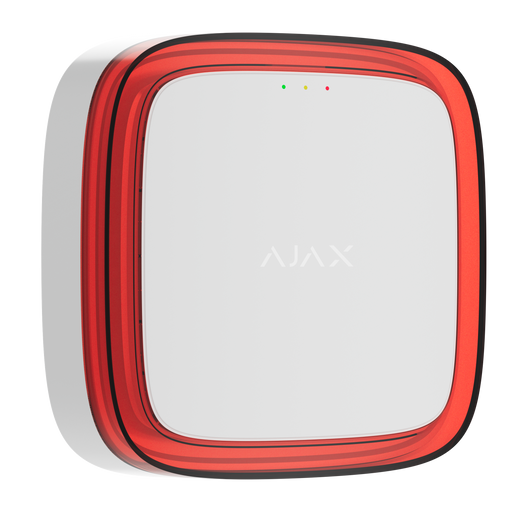 Ajax EN54 FireProtect wireless VAD visual alarm device beacon in white, front angled view