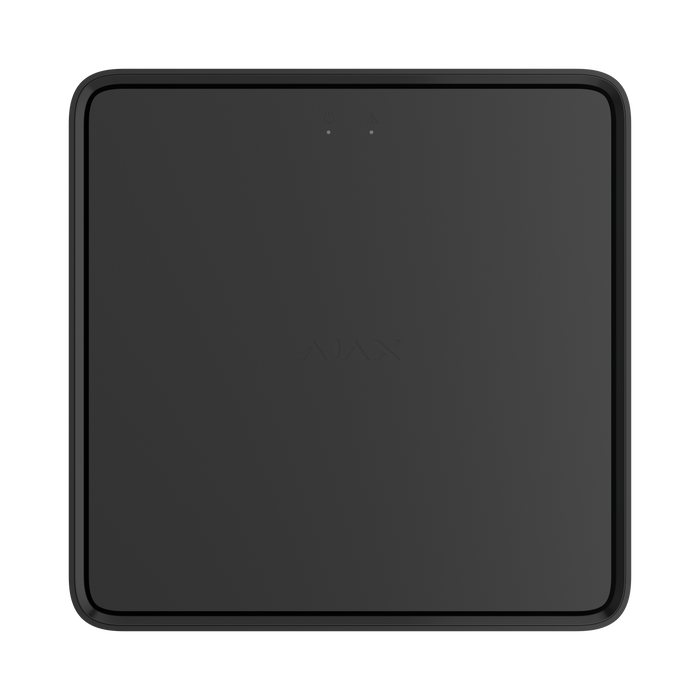 Ajax EN54 wireless REX fire signal range extender in black, front view