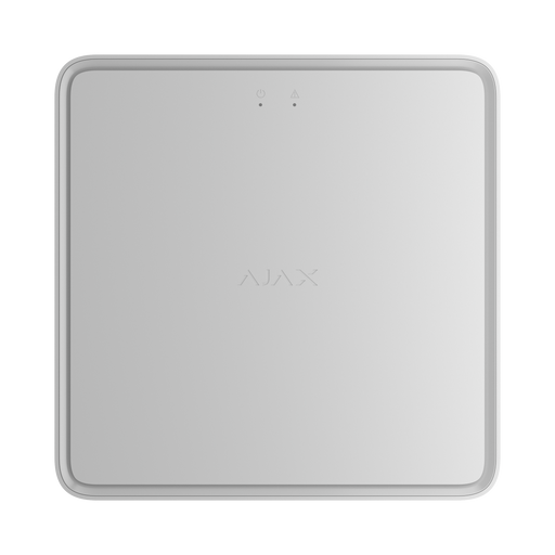 Ajax EN54 wireless REX fire signal range extender in white, front view