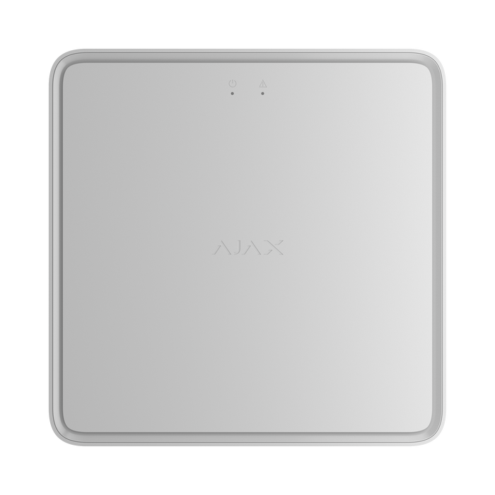 Ajax EN54 wireless REX fire signal range extender in white, front view