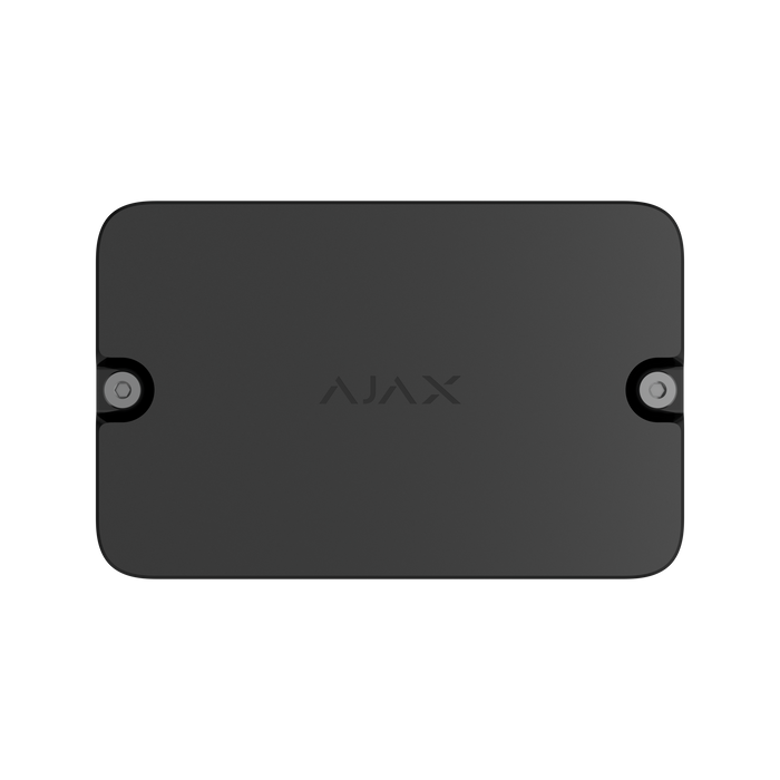Ajax EN54 input/output module 2x2 in black, front view