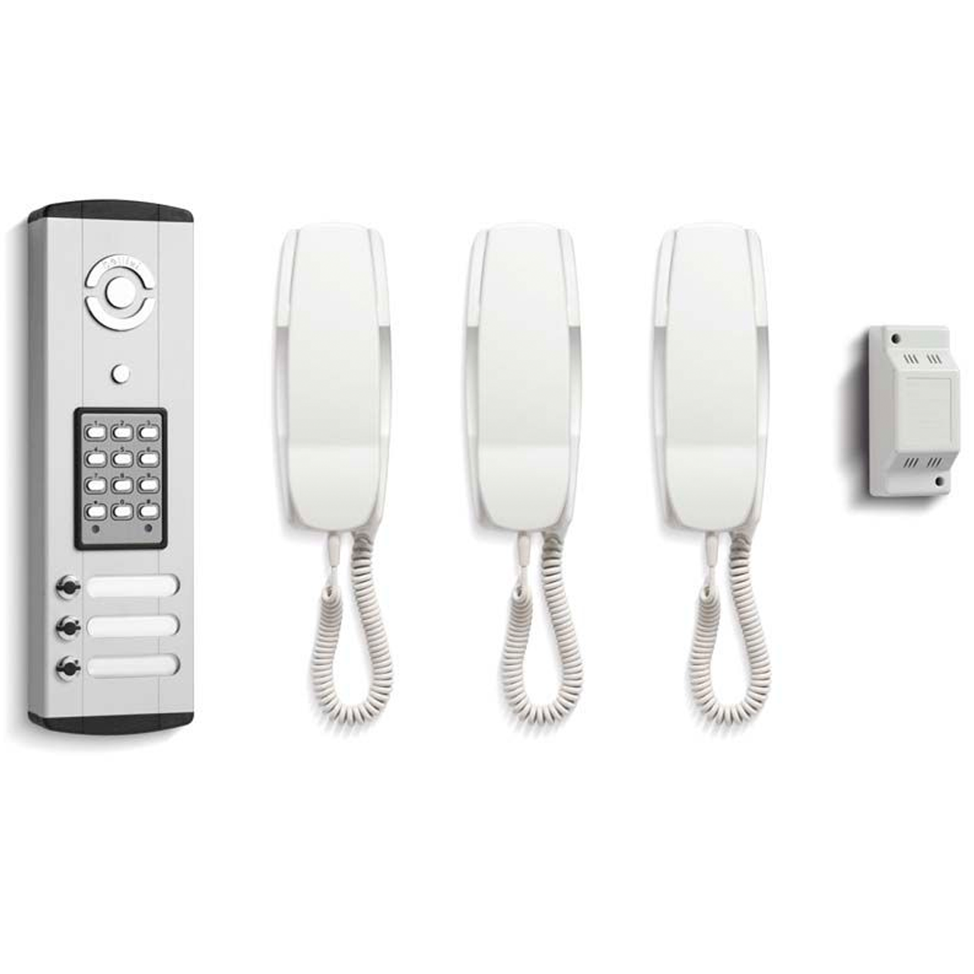 Bell 3 Button Bellini Audio Door Entry Kit with Keypad (BELL-BL106-3 ...