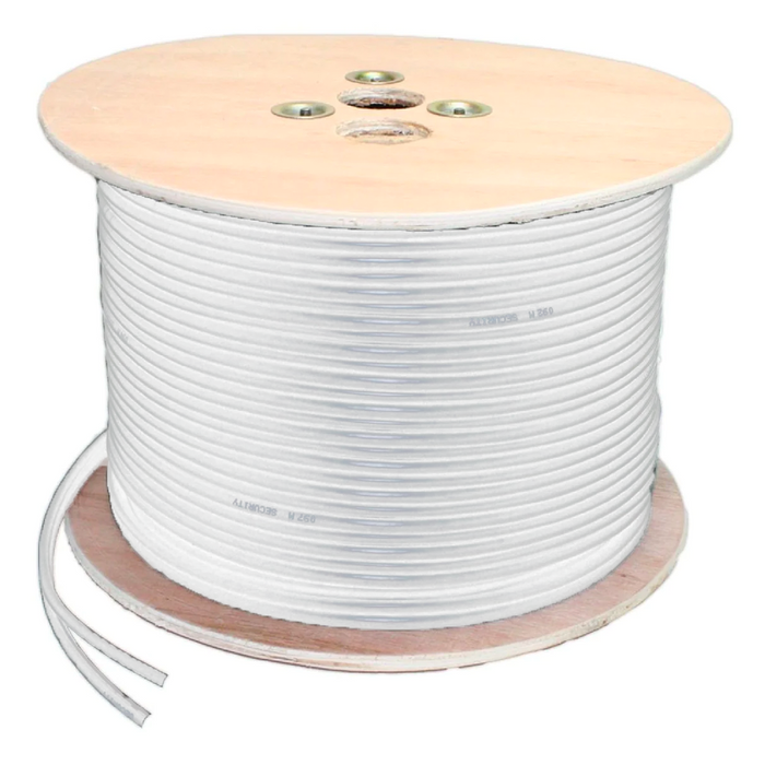 RG59/2 Shotgun CCTV Coaxial Cable with Power 100m - White (CAB-RG59/2-WH)