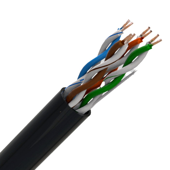 CQR CAT5E External Copper Cable 305m - Black (CQR-CAT5EUTP/BK/PE/305/F)