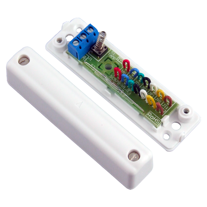 CQR Surface Grade 2 Large Magnetic Door Contact with Tamper & Resistors - White (SC570/WH/MULTI/G2/EN)