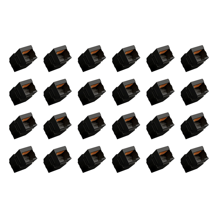 DTECH CAT6 10XG 10GBASET Tooless Keystone - Pack of 24 - Black (DTE-MC10G-TLU-BK-24)