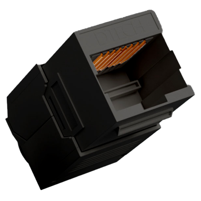 DTECH CAT6 10XG 10GBASET Tooless Keystone - Pack of 4 - Black (DTE-MC10G-TLU-BK)