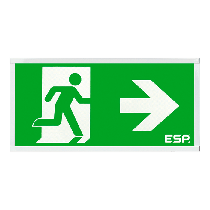 ESP Duceri Emergency Surface Exit Box 3W LED IP20 - Right (D120RWH)