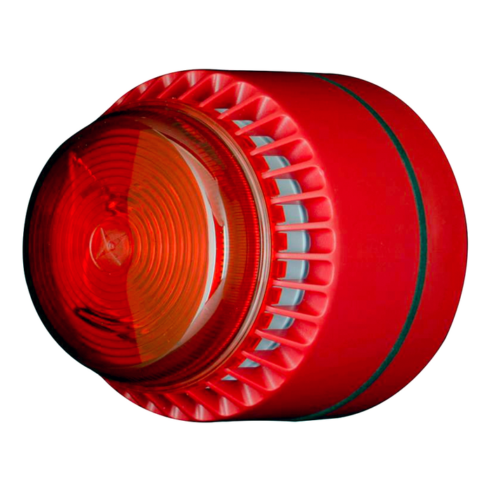 Fulleon Flashni Sounder Beacon - Shallow Base - Red (FL/RL/R/S)