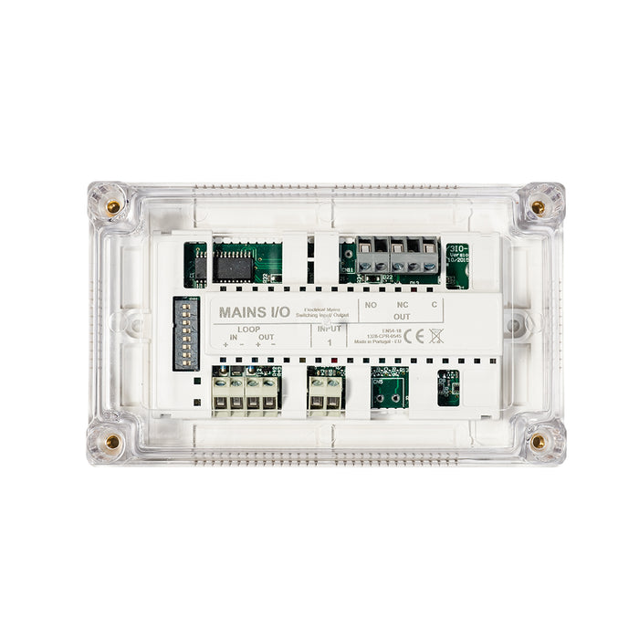 Global Fire Addressable Mains Switching I/O Module c/w Isolator (GLO-GFE-MIO)