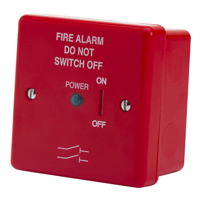 Hais Red Fire Alarm Mains Isolator c/w Keyswitch (FAIS-R-B)