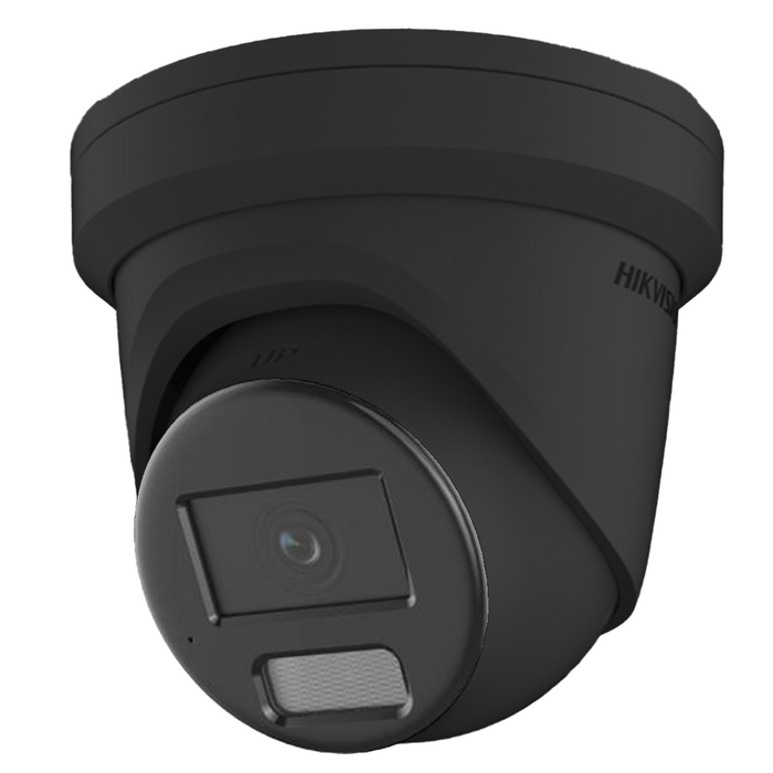 Hikvision IP Smart Hybrid ColorVu 4MP 40m Turret Dome with Microphone 2.8mm - Black (DS-2CD2347G2H-LIU-2.8-BK)