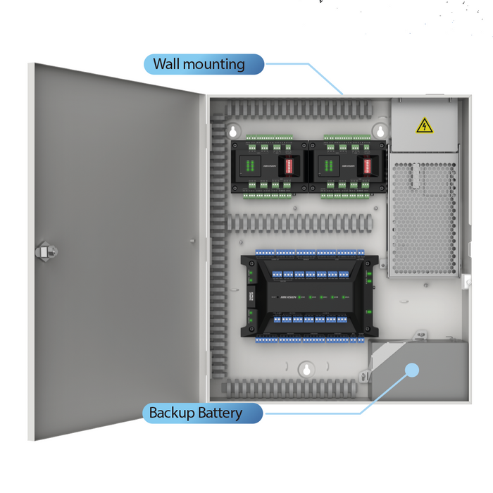 Hikvision Ultra 8 Door Access Controller with Metal Case & PSU (DS-K2708X)
