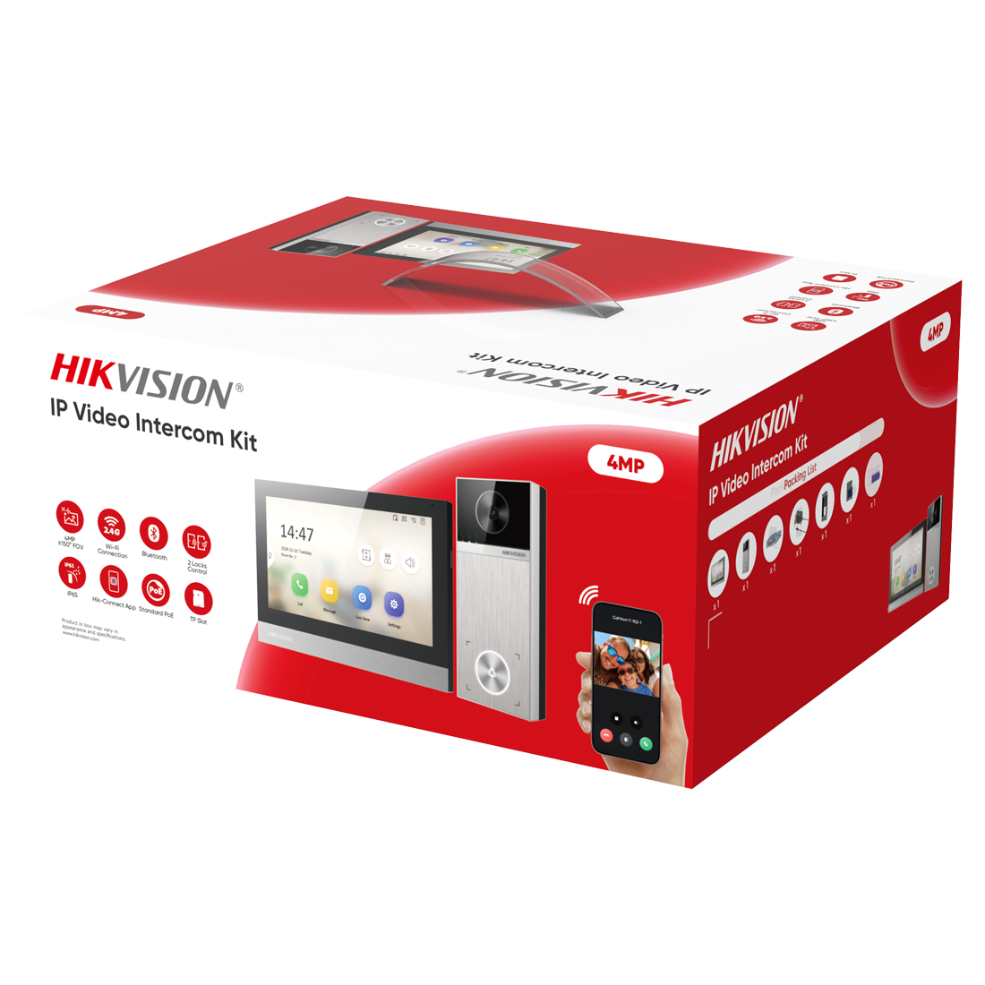Hikvision IP Ultra Villa Intercom Kit with Prox/Bluetooth (DS-KIS613-S ...