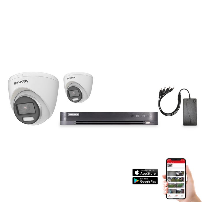 Hikvision 2 best sale camera cctv kit