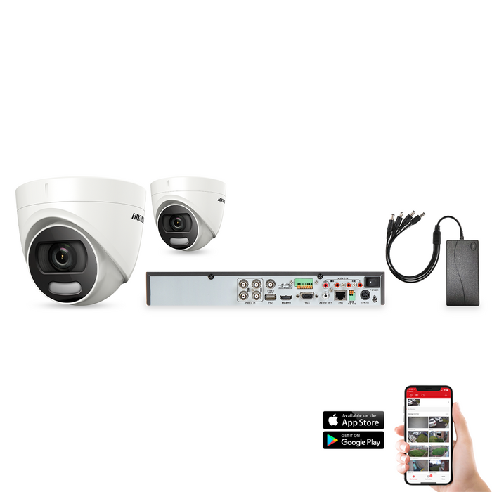 Hikvision ColorVu 2 Camera 4ch 5MP 20M CCTV Kit (HIK-KIT-TVI-COL-5MP-2)
