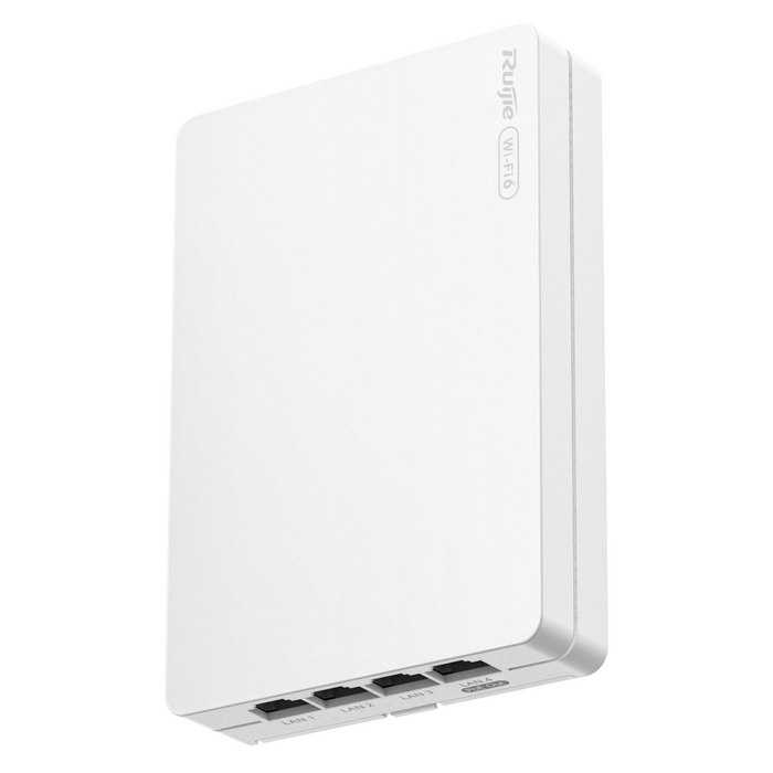 Ruijie Reyee AX3000 WiFi 6 Wall Mount Access Point - 4 Front LAN (RG-RAP62-WALL)