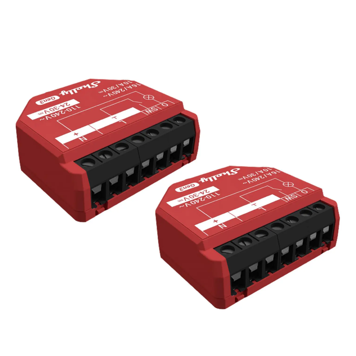 Shelly Plus 1PM Gen3 WiFi Smart Switch with Power Metering (Pair) (SHEL-1PM-GEN3-2)