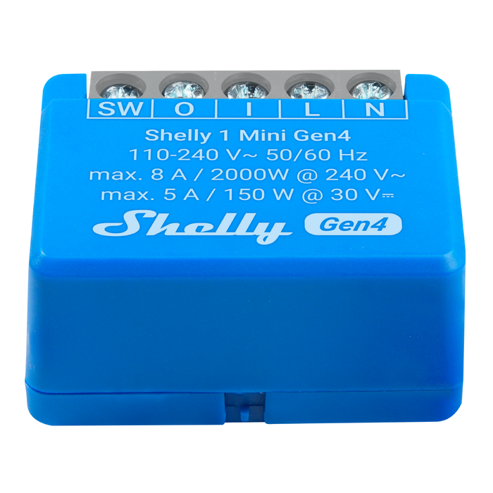 Shelly Mini 1 Gen4 WiFi & Zigbee Operated Smart Relay (SHEL-MINI-1-GEN4)