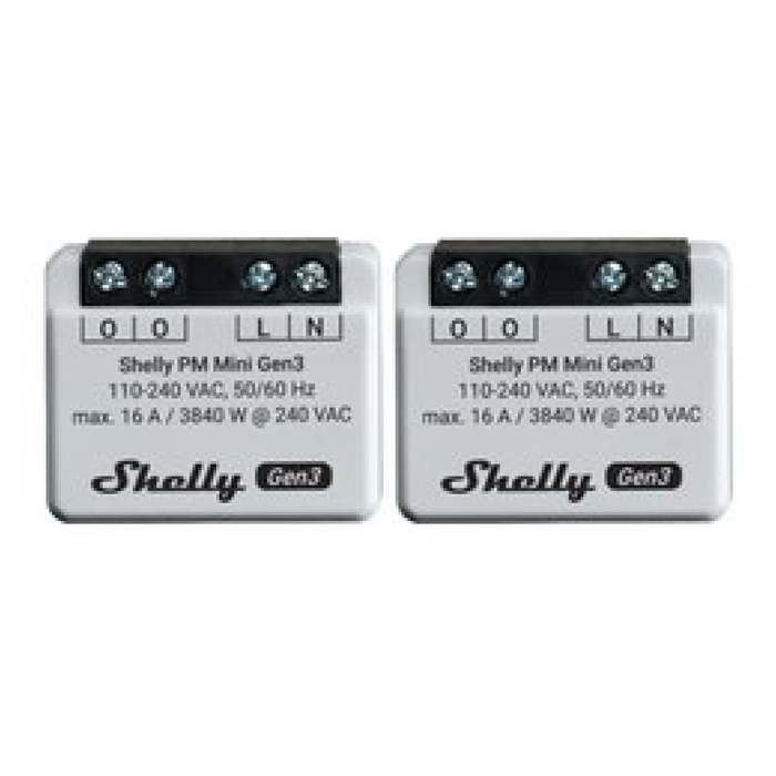 Shelly PM Mini Gen3 WiFi Smart Power Meter (Pair) (SHEL-MINI-PM-GEN3-2)