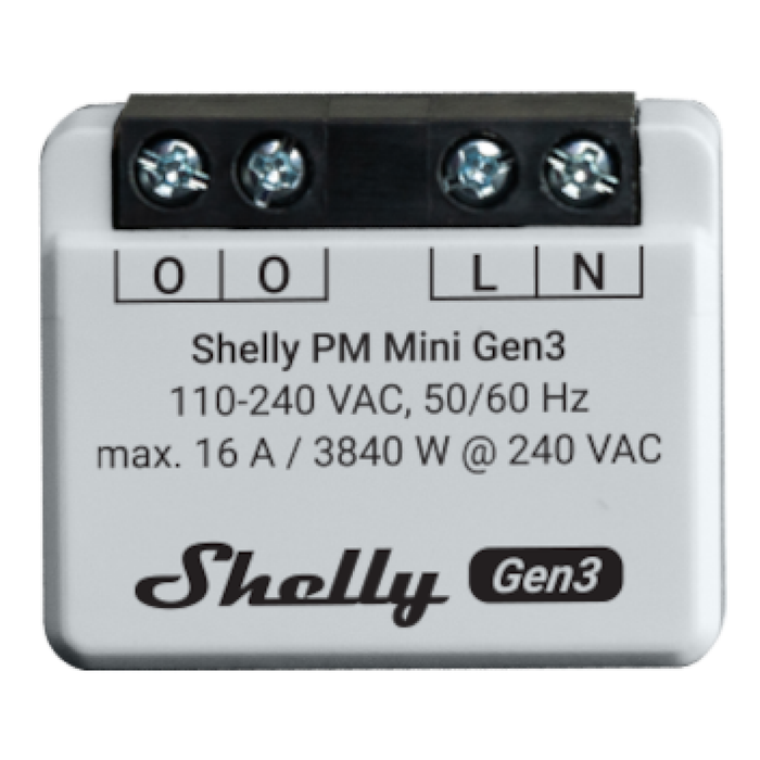 Shelly PM Mini Gen3 WiFi Smart Power Meter (SHEL-MINI-PM-GEN3)