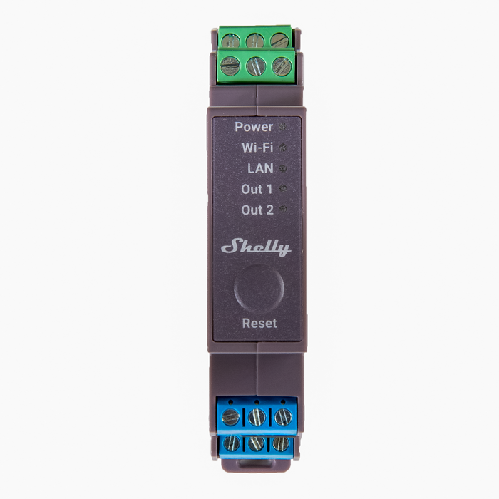 Shelly Pro 2 DIN-Rail Mounted Smart Switch with Dry Contacts (SHEL-PRO-2)