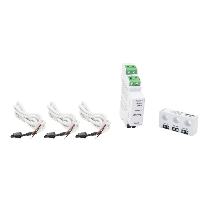 Shelly Pro 3EM-3CT63 Single or Three-Phase DIN-Rail Energy Meter (SHEL-PRO-3EM-3CT63)