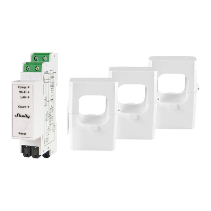 Shelly Pro 3EM-400A DIN-rail Energy Meter (SHEL-PRO-3EM-400A)