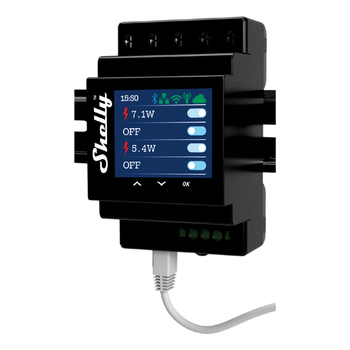 Shelly Pro 4PM 4-Channel DIN-Rail Smart Switch with Power Metering (SHEL-PRO-4PM)